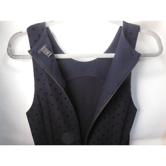 J Crew Women's Jacquard Polka Dot, Sleeveless A-Line, Little Black dress Size Sm - Picture 6 of 6